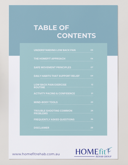 Low Back Pain Relief Guide